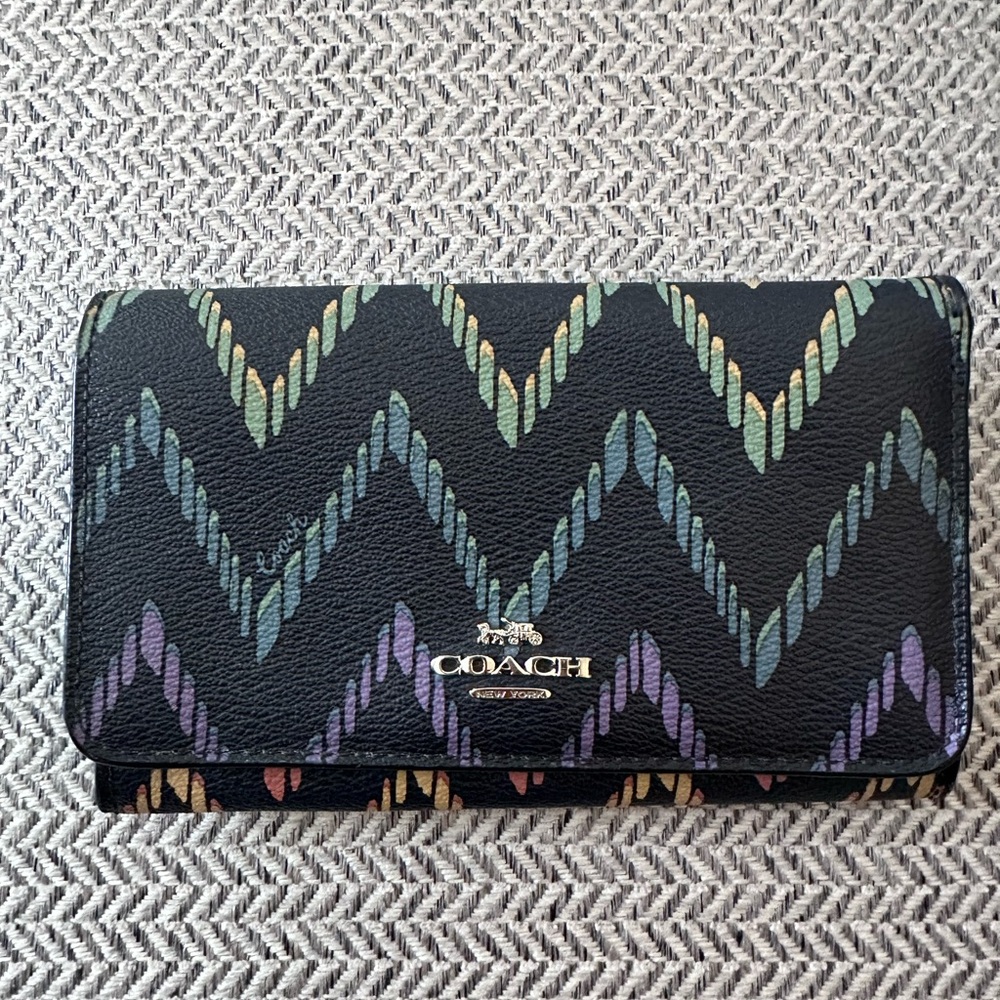 Coach Multicolor Zigzag Pattern Wallet - image 1